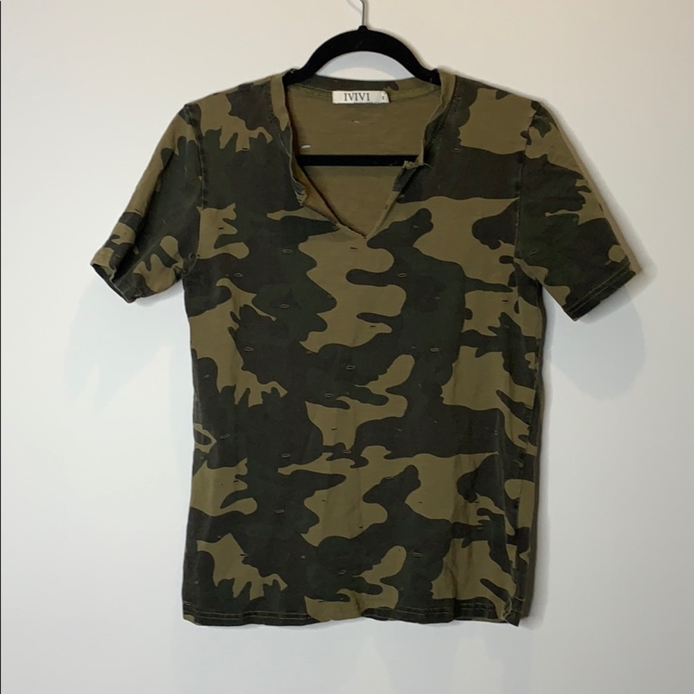 DISTRESSED ARMY TSHIRT